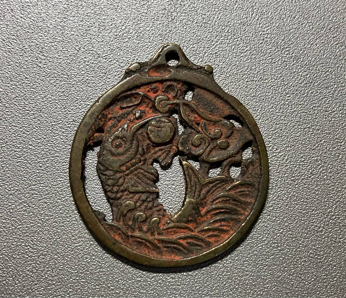 古銭 絵銭 韓国 朝鮮 朝鮮別銭 隻龍 約34mm 古銭 絵銭 韓国 朝鮮 朝鮮別銭 隻龍 約34mm