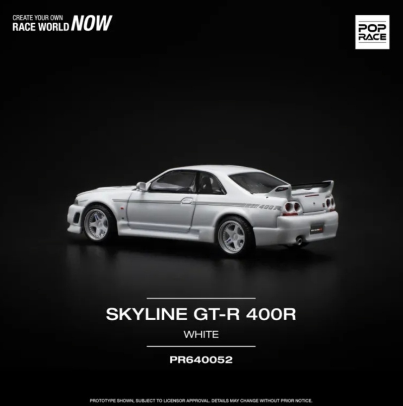 即決！ POP RACE 1/64 ニッサン GT-R ニスモ 400R ホワイト NISSAN GT-R NISMO 400R White R33 新品・未開封品_画像4