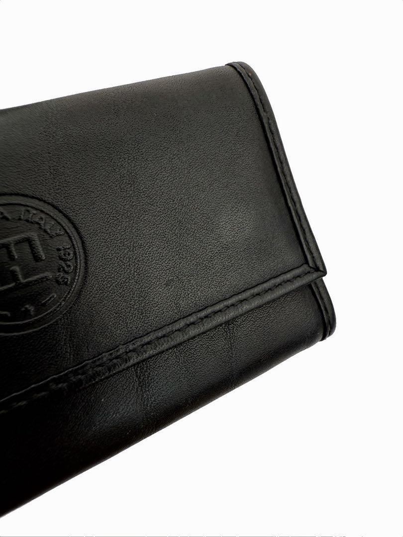  редкий FENDI Old Fendi 6 полосный чехол для ключей чёрная кожа взрослый чёрная кожа Rome Италия бизнес 183-80057 мужской взрослый ikeoji