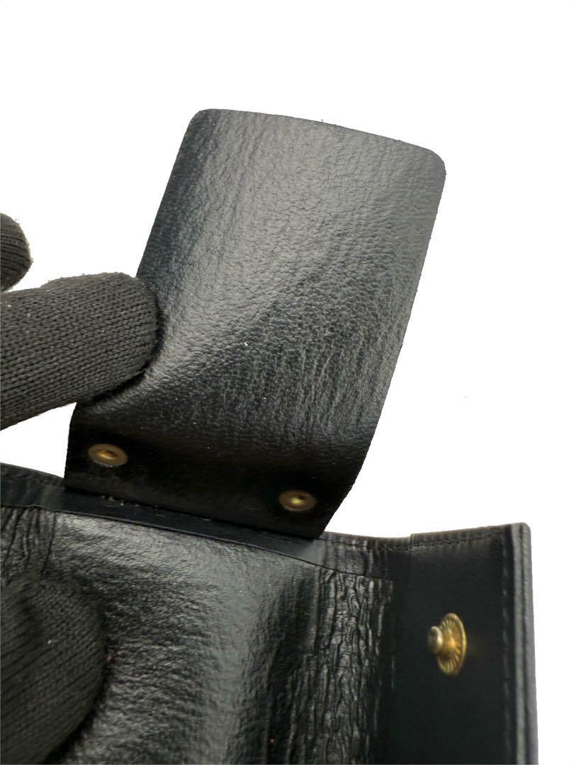  редкий FENDI Old Fendi 6 полосный чехол для ключей чёрная кожа взрослый чёрная кожа Rome Италия бизнес 183-80057 мужской взрослый ikeoji