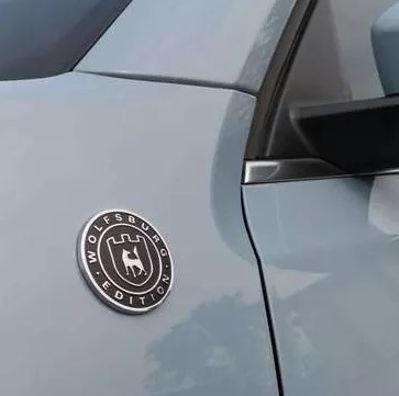 2個セット VW フォルクスワーゲン ヴォルフスブルク 65mm エンブレムステッカー シロッコ シャラン トゥアレグ ゴルフ ポロ ビートル_画像3