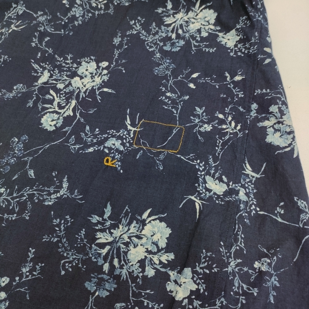 極美品　45rパトアシュタペット青花プリントワンピース 45rパトアシュタペット青花プリントワンピース