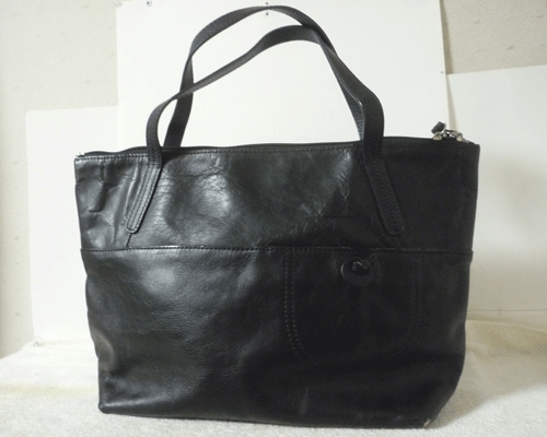 良品　ボックス21　box21　レザー　本革　ブラック　黒　トート　ハンド　バッグ　レディース_画像1