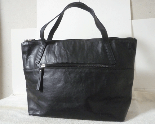 良品　ボックス21　box21　レザー　本革　ブラック　黒　トート　ハンド　バッグ　レディース_画像2