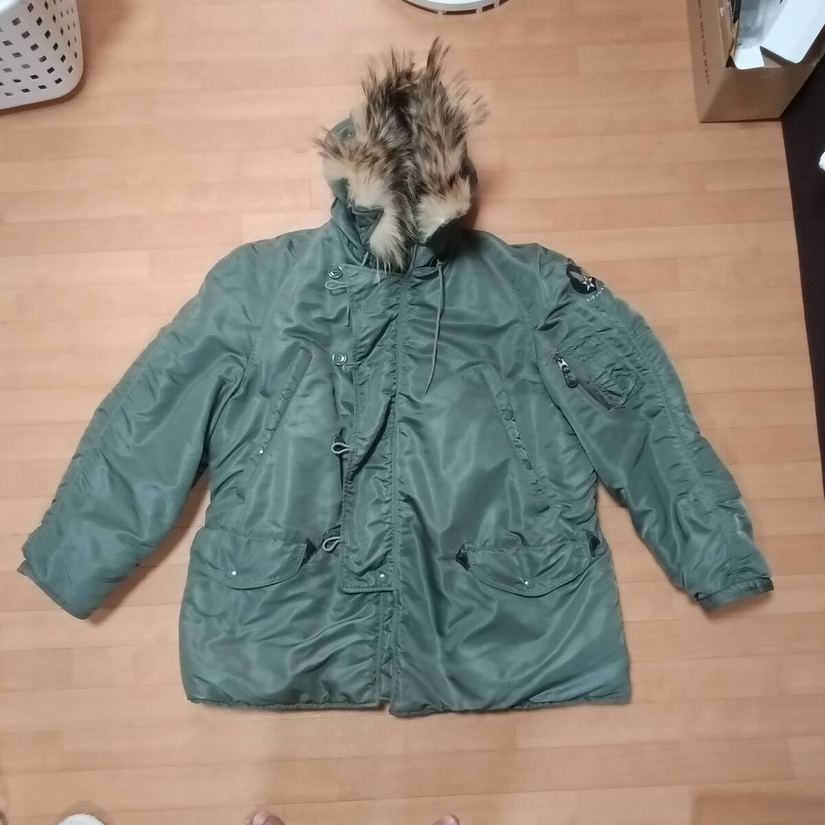 Ｎ－３Ｂ　サイズＬ　実物　　MIL-J-6279F(USAF)　SIZE L　DSA-1-1203 63C