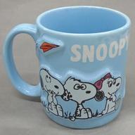 中古マグカップ・湯のみ 8.スヌーピー兄弟 マグカップ ブルー 「サンリオ当りくじ スヌーピー当たりくじ」_画像1