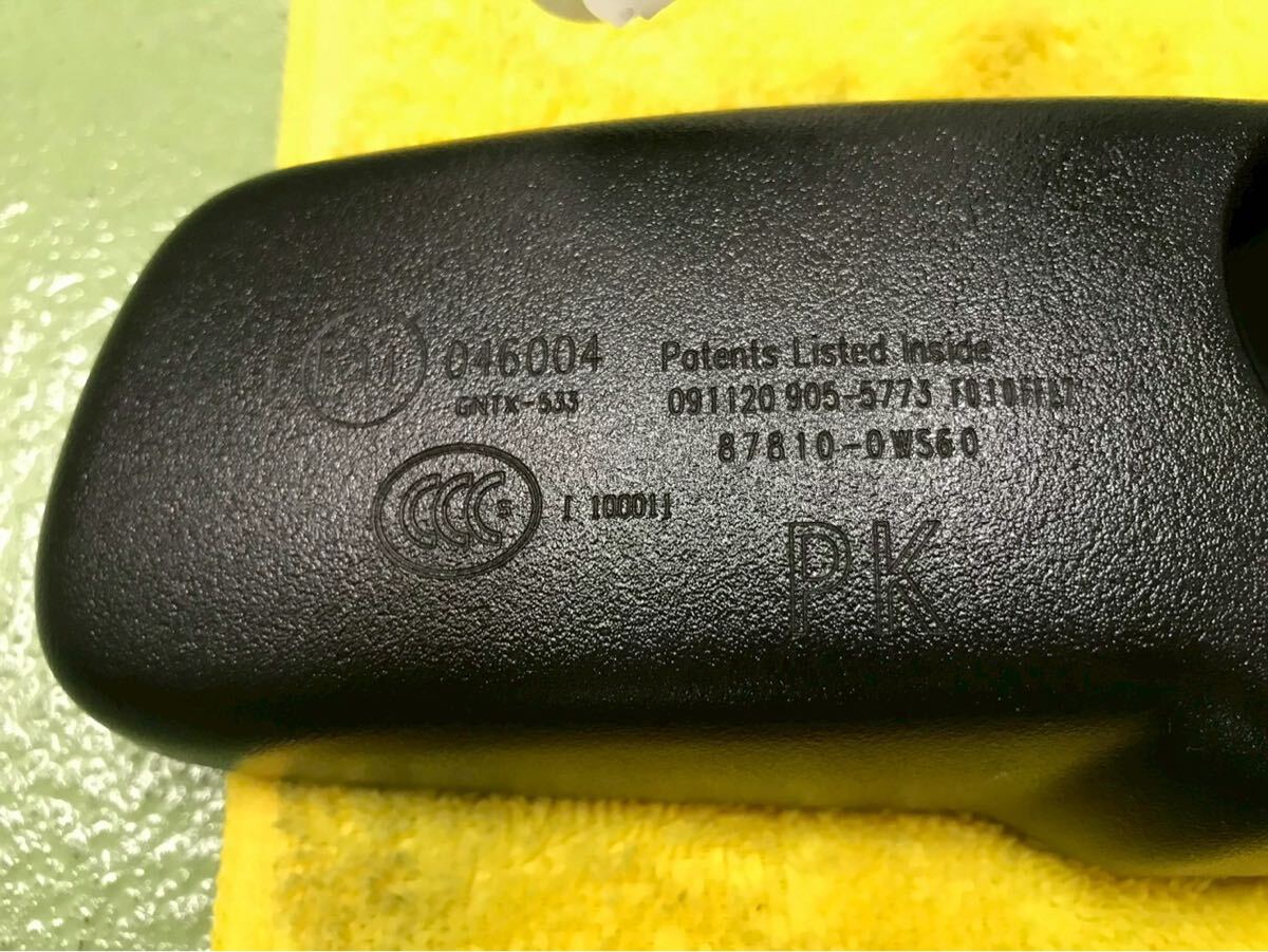 257-124-01 TOYOTA トヨタ 純正 ルームミラー バックミラー 本体 87810-0WS60 プリウス_画像7
