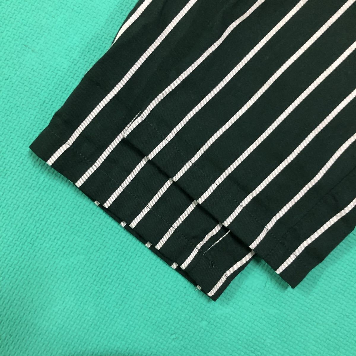 送料込 Cookman シェフパンツ Mサイズ ストライプ グリーン USED クックマン イージーパンツ コックパンツ 緑 男女兼用 アメカジ 古着_画像5