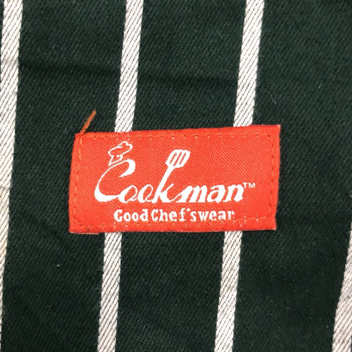 送料込 Cookman シェフパンツ Mサイズ ストライプ グリーン USED クックマン イージーパンツ コックパンツ 緑 男女兼用 アメカジ 古着_画像7