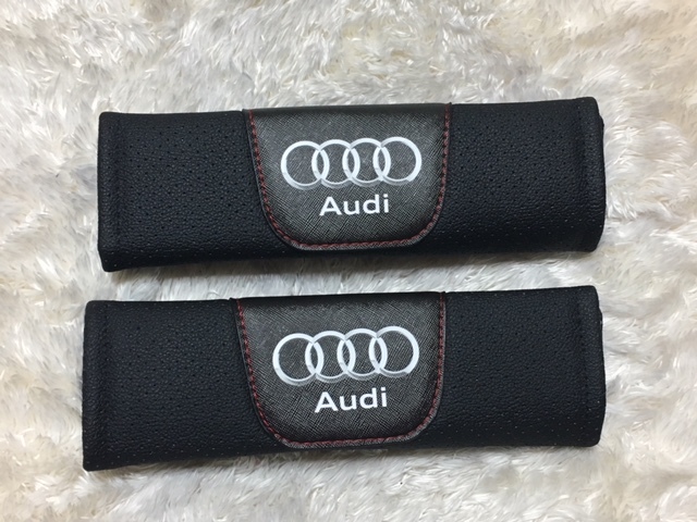 Audi Audi Logo чёрная кожа ремень безопасности накладка 