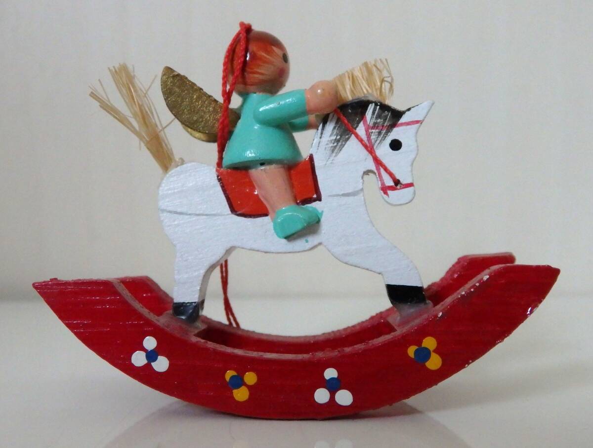 布製 木工芸 人形 置物 7点まとめ セット★刺繍 動物 馬 ゾウ ラクダ 馬に乗る女の子★インテリア ドール お土産品 工芸品★中古_画像10