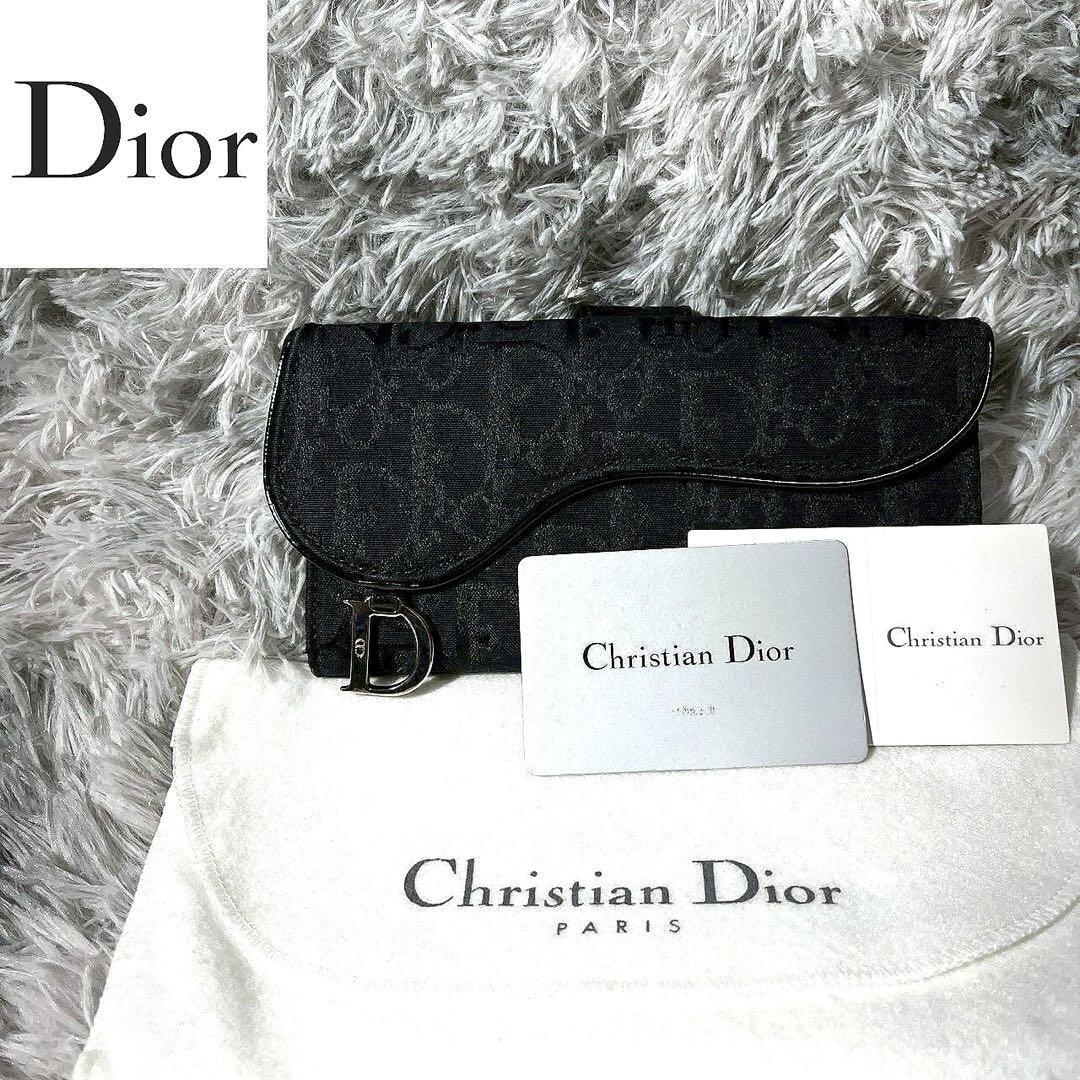 [大人気]　ディオール　Dior　財布　サドル　二つ折り　D金具　キャンバス 大人気] ディオール Dior 財布 サドル 二つ折り D金具 キャンバス