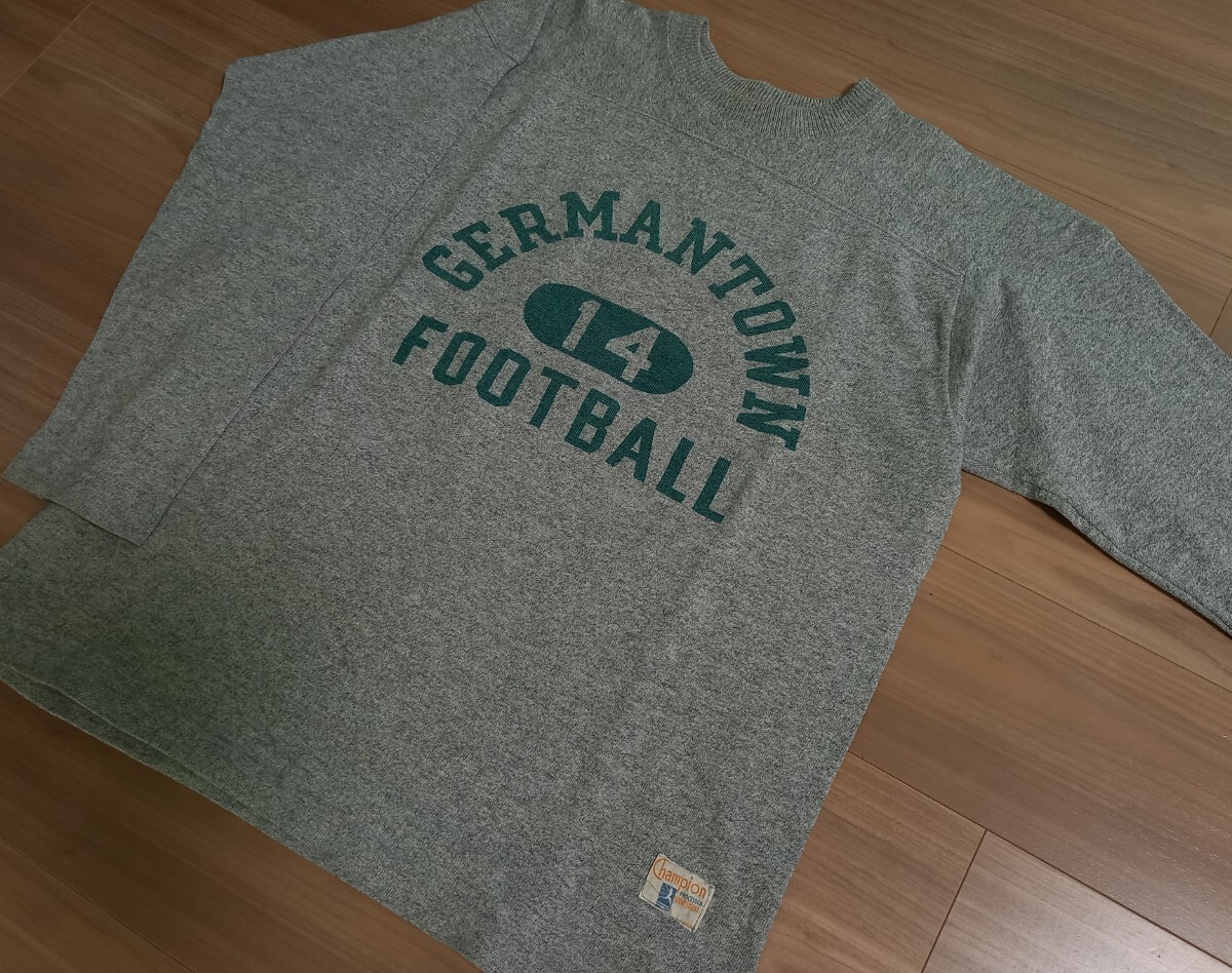 50s超Specialデカランタグ フットボールT染み込みChampion