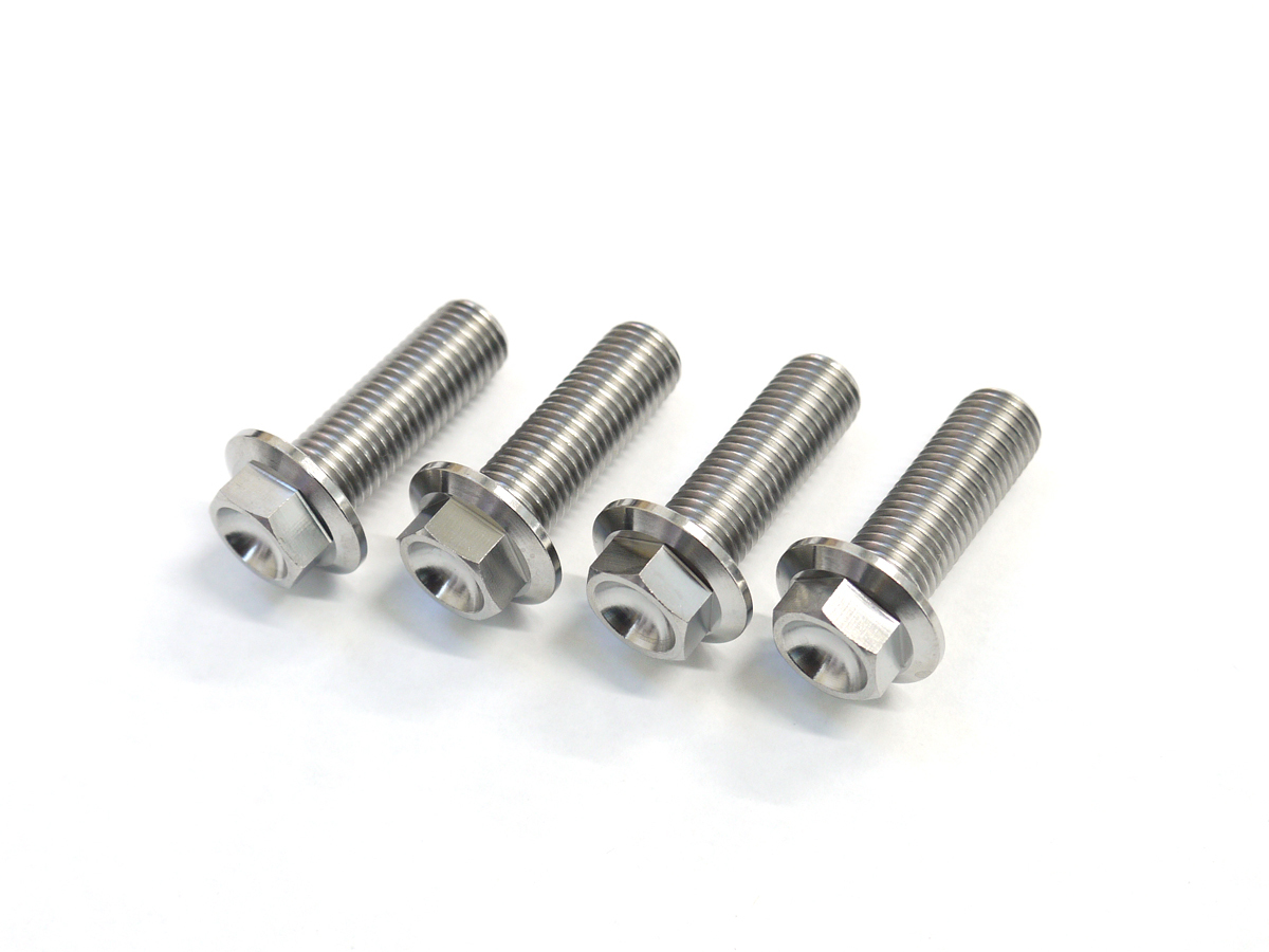 XJR400/R用64チタン制フロントキャリパーマウントボルト4本セット ナチュラル Ti-6Al-4V