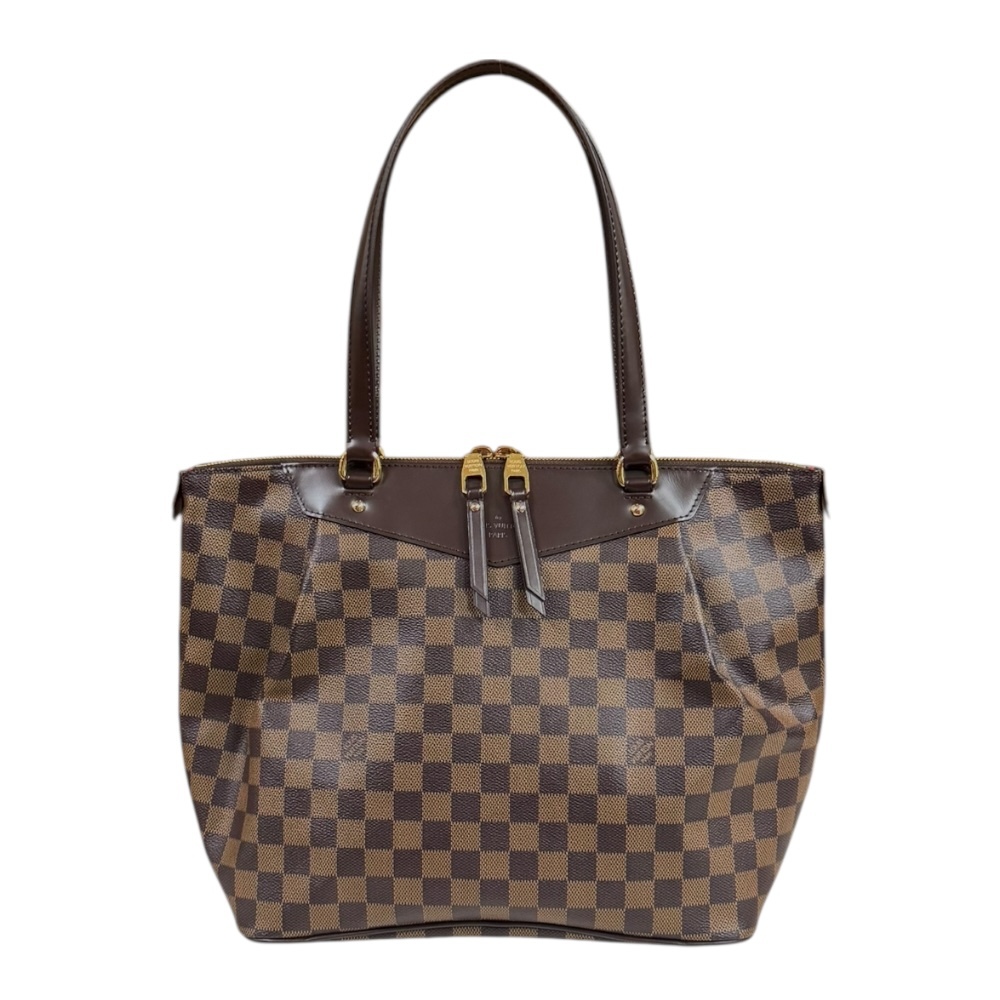 ルイヴィトン ウェストミンスターGM ダミエ トートバッグ ダミエキャンバス N41103 ブラウン レディース LOUIS VUITTON 中古 美品_画像1