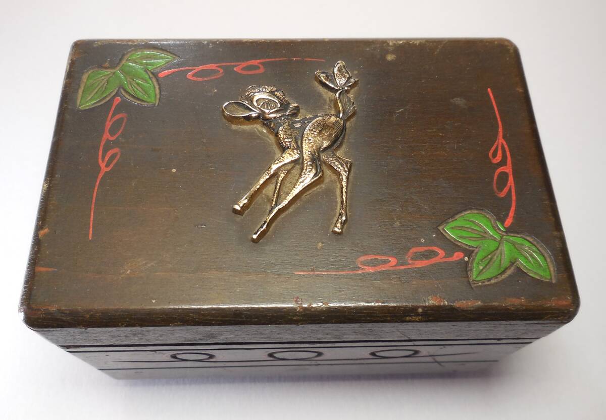  Bambi Bambi Prince Disney музыкальная шкатулка Bambi Music Box из дерева Showa Retro 