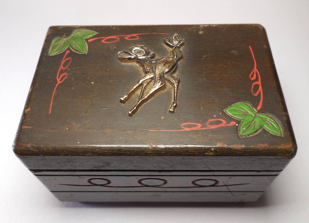  Bambi Bambi Prince Disney музыкальная шкатулка Bambi Music Box из дерева Showa Retro 