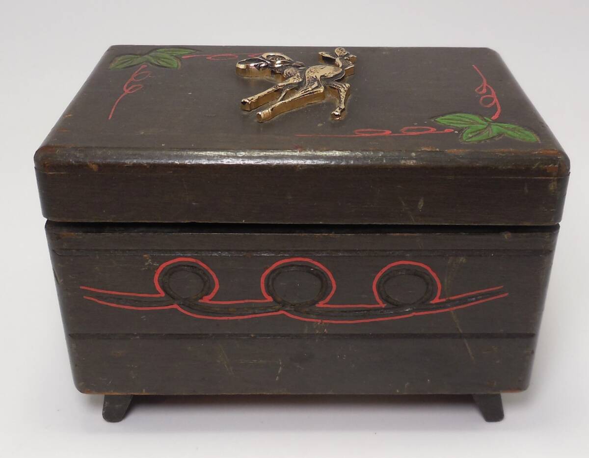  Bambi Bambi Prince Disney музыкальная шкатулка Bambi Music Box из дерева Showa Retro 