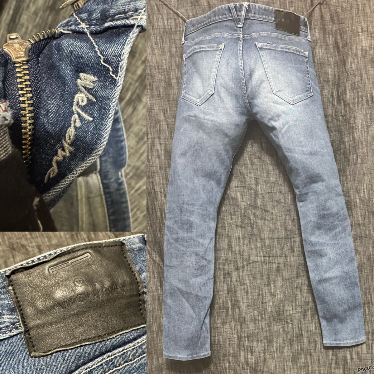 VANQUISH スキニーデニム　ジーンズ　インディゴ　ドメスティック　日本製_画像2