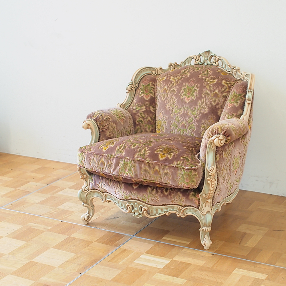 GMFT314A○domani / ドマーニ ルイXV 1人掛けソファ シングル カリモク/karimoku ドマーニ/domani ルイ15世/Louis XV 1人掛け