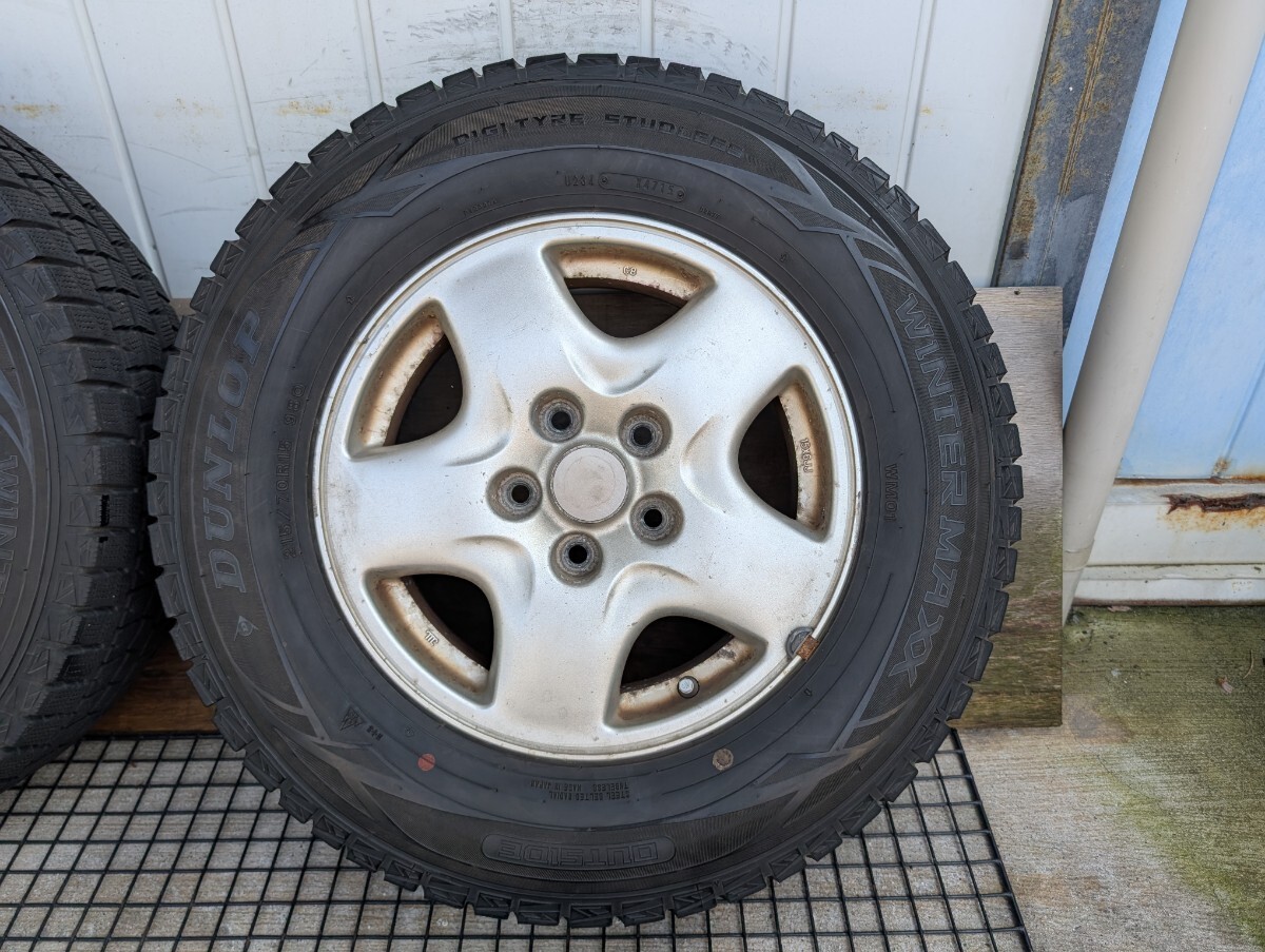 社外品 215/70R15 6J+40 5穴 PCD114.3 15インチ 2015年製 スタッドレスタイヤホイール 4本セット 78_画像2