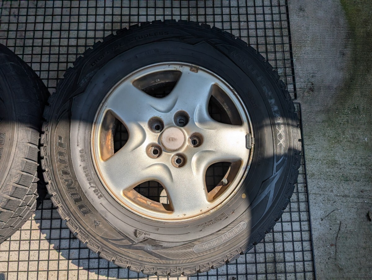 社外品 215/70R15 6J+40 5穴 PCD114.3 15インチ 2015年製 スタッドレスタイヤホイール 4本セット 78_画像3