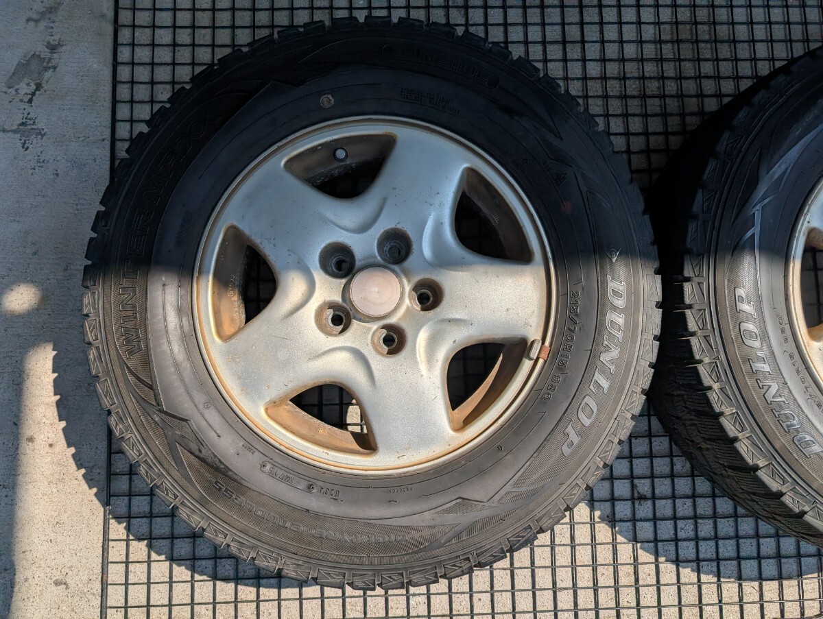 社外品 215/70R15 6J+40 5穴 PCD114.3 15インチ 2015年製 スタッドレスタイヤホイール 4本セット 78_画像4