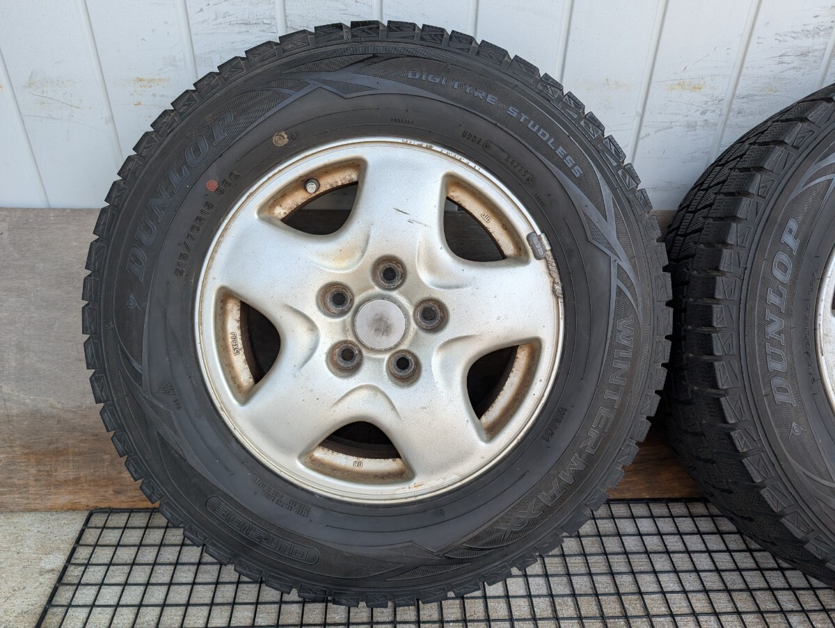 社外品 215/70R15 6J+40 5穴 PCD114.3 15インチ 2015年製 スタッドレスタイヤホイール 4本セット 78_画像5