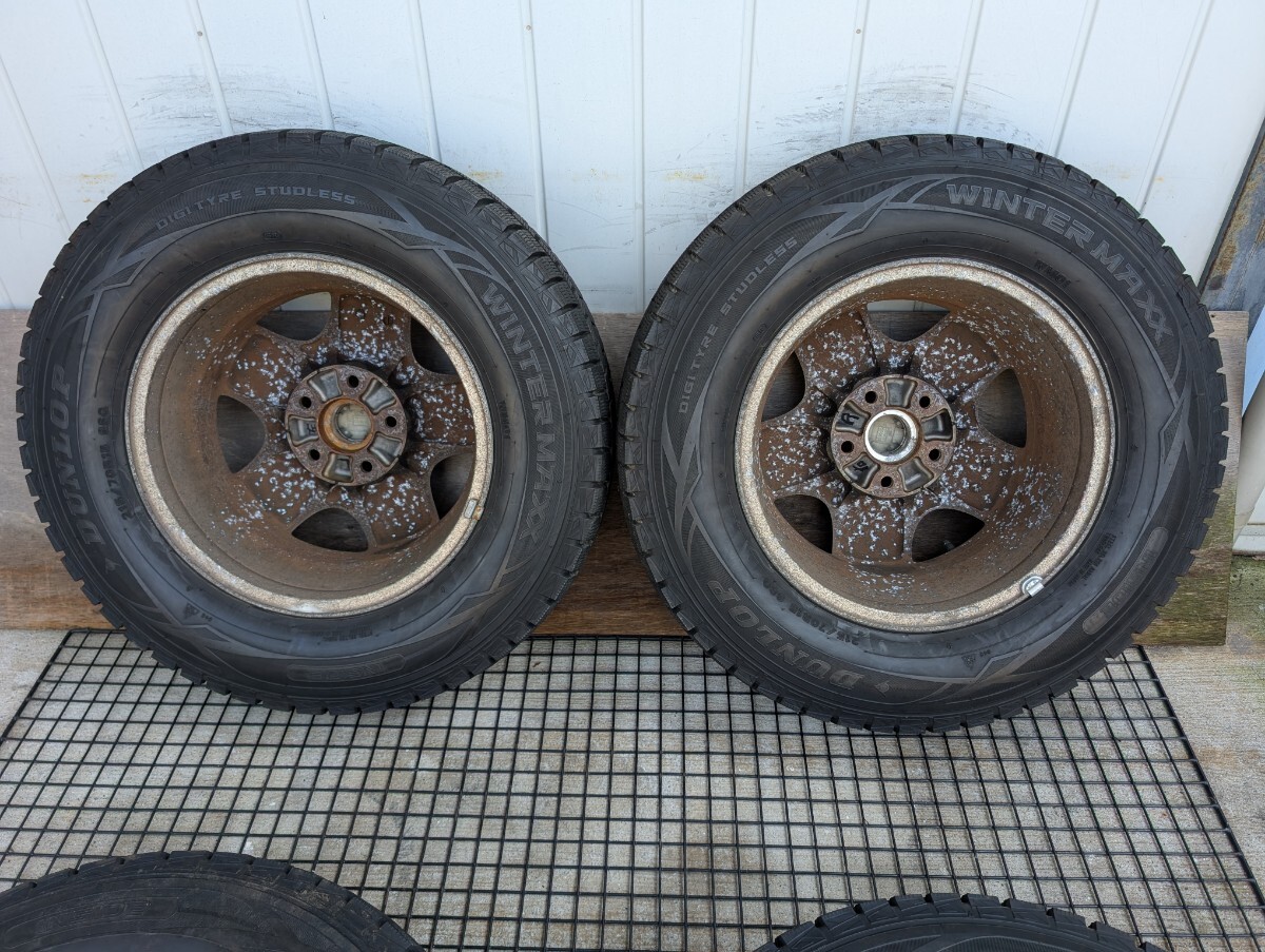 社外品 215/70R15 6J+40 5穴 PCD114.3 15インチ 2015年製 スタッドレスタイヤホイール 4本セット 78_画像7