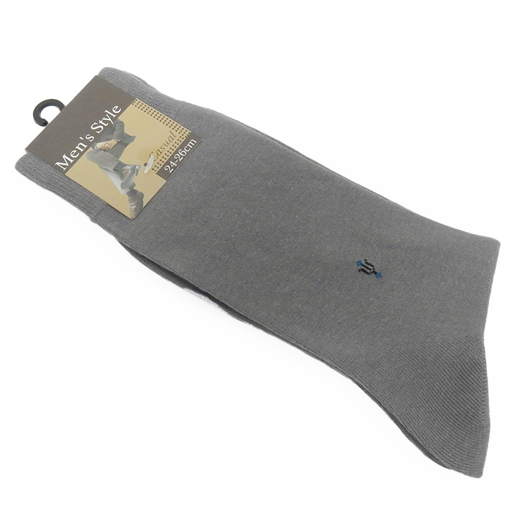 3足組 紳士靴下 グレー/ワンポイント 綿混 24-26cm 靴下 メンズソックス メール便送料無料 sox-Me03_画像2