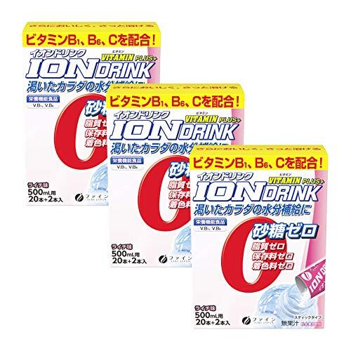 ファイン イオンドリンク ビタミンプラス 砂糖不使用 國內(nèi)生産 カロリーゼロ ライチ味 22包入×3個セット