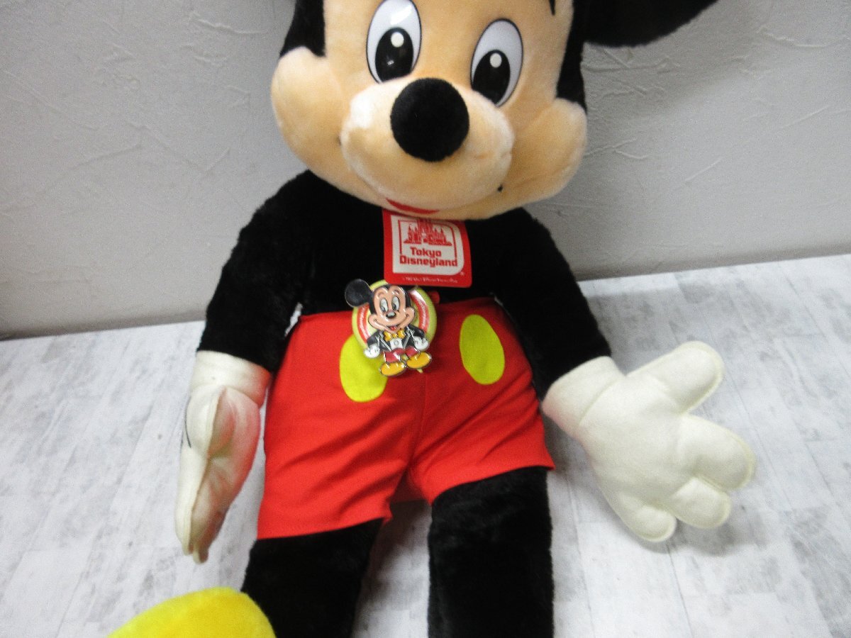 yo1 с биркой сделано в Японии Mickey Mouse очень большой мягкая игрушка Tokyo Disney Land 1980 годы? Showa Retro редкий [ звезда видеть ]