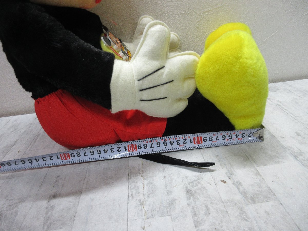 yo1 с биркой сделано в Японии Mickey Mouse очень большой мягкая игрушка Tokyo Disney Land 1980 годы? Showa Retro редкий [ звезда видеть ]