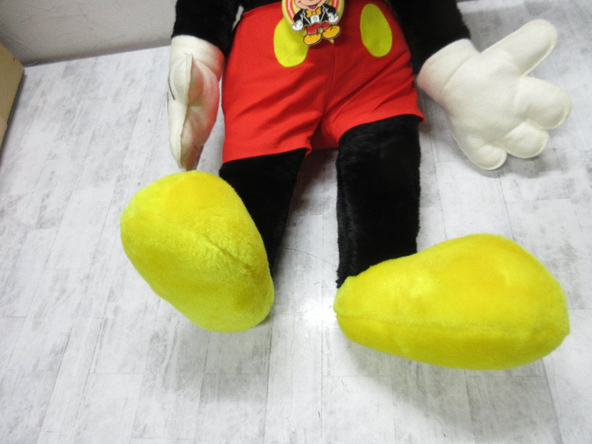 yo1 с биркой сделано в Японии Mickey Mouse очень большой мягкая игрушка Tokyo Disney Land 1980 годы? Showa Retro редкий [ звезда видеть ]