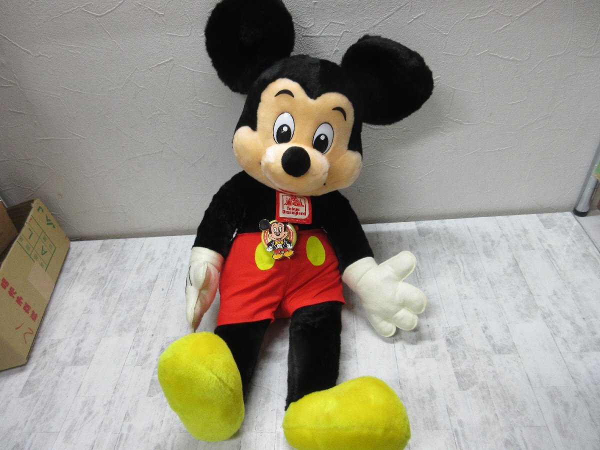 yo1 с биркой сделано в Японии Mickey Mouse очень большой мягкая игрушка Tokyo Disney Land 1980 годы? Showa Retro редкий [ звезда видеть ]