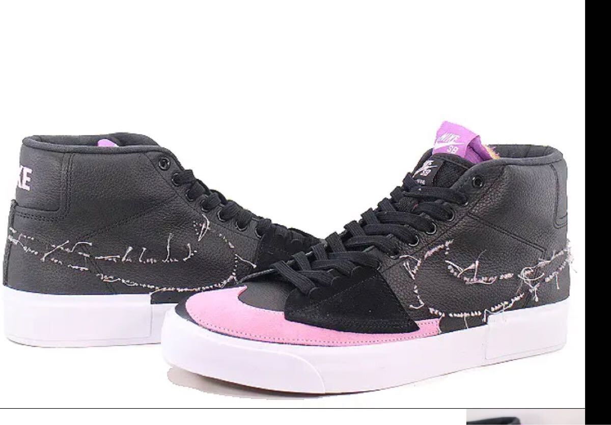 SB ZOOM BLAZER MID EDGE L "BLACK PINK RISE" DA2189-002 (ブラック/ホワイト/パープルネブラ/ピンクドライズ)
