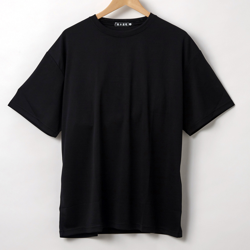 3L/新品 無地 Tシャツ インナー スポーツウェア ビッグサイズ 吸水速乾 3枚セット まとめ売り 大きいサイズ メンズ レディース 黒 2309_画像3