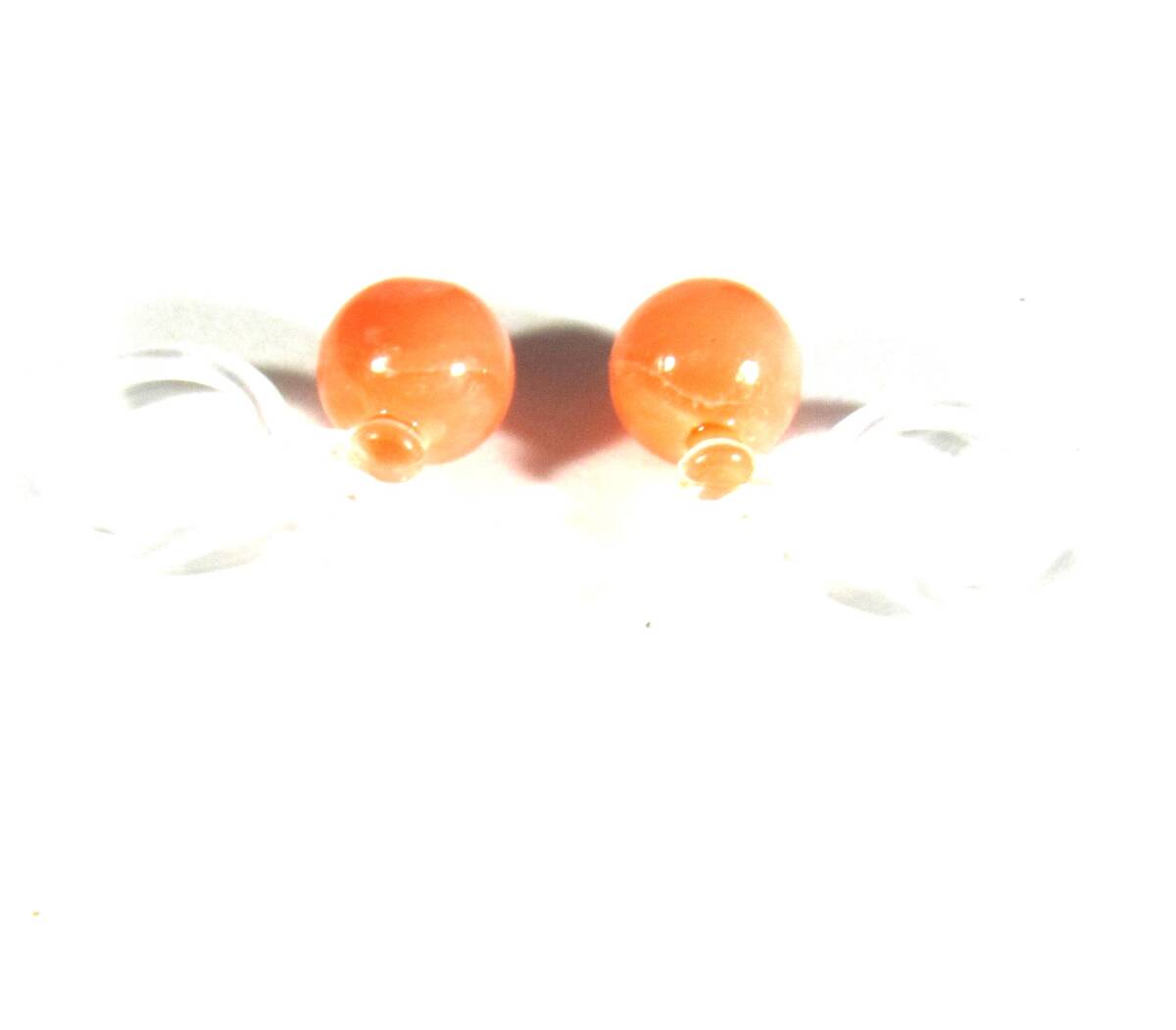 宝石珊瑚 さんご レディース アクセサリー ジュエリー ノンホールピアス ピアス IMG-1064_画像3