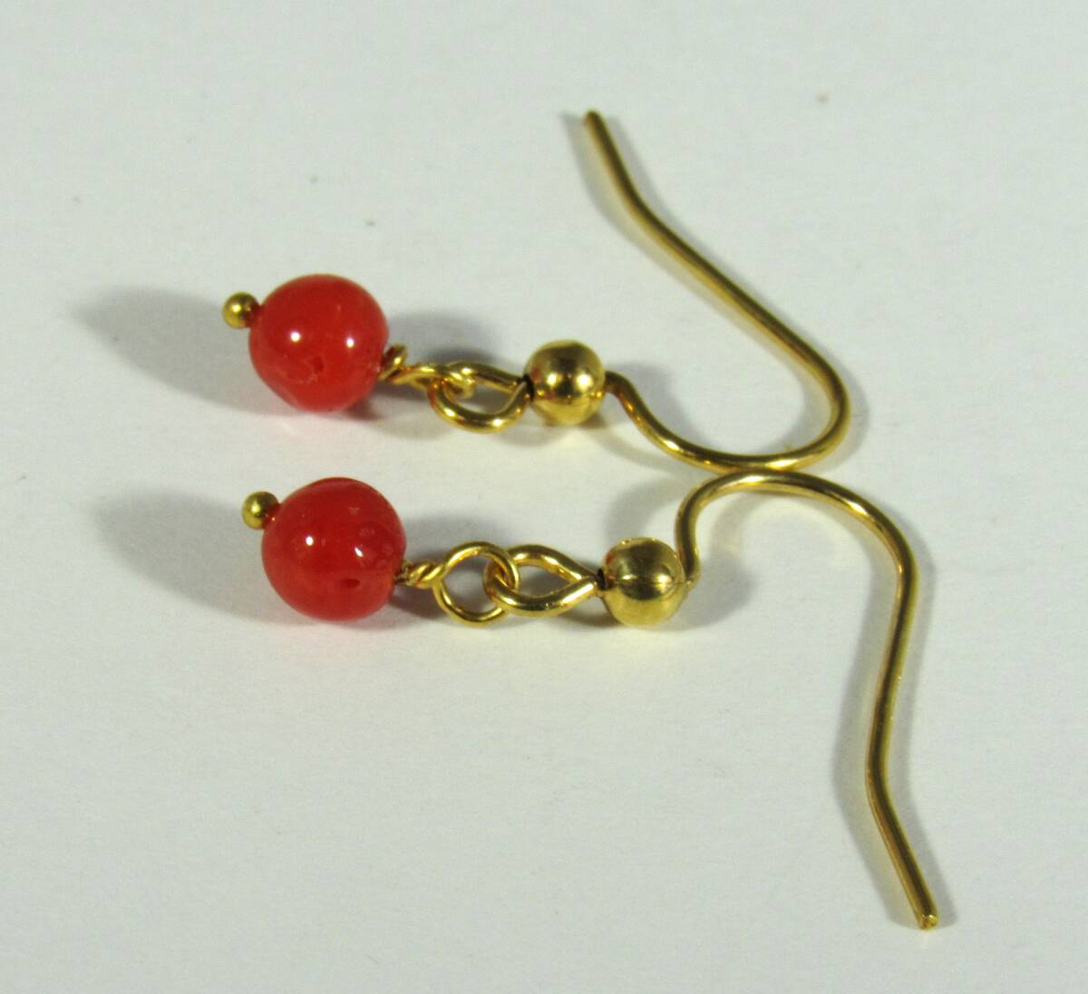 宝石珊瑚　さんご　レデイ－ス　アクセサリー　ジュエリー　ピアス　IMG－1080_画像3