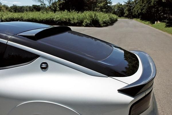 ガレージベリー フェアレディZ RZ34 リアルーフスポイラー 綾織りカーボン 30-3418 GARAGE VARY カスタムパーツ_画像2