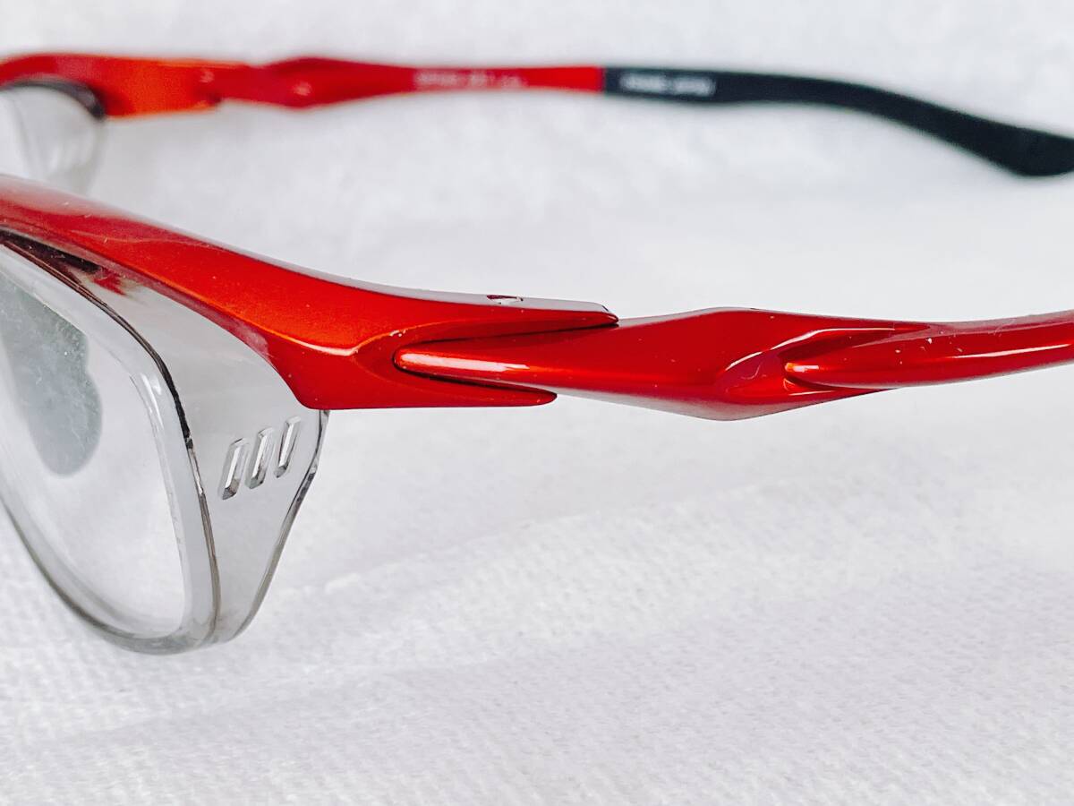 B-763 新品 オシャレ ランドルフ RANDOLPH 56 □18 135 26g 日本製 赤 黒 スポーツ ウエリントン 眼鏡 男女 メガネ 未使用 ブランド_画像4