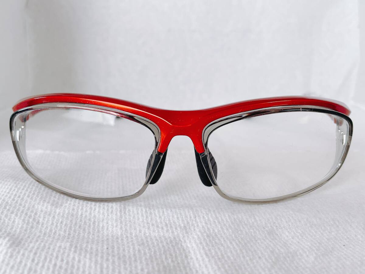 B-763 新品 オシャレ ランドルフ RANDOLPH 56 □18 135 26g 日本製 赤 黒 スポーツ ウエリントン 眼鏡 男女 メガネ 未使用 ブランド_画像2