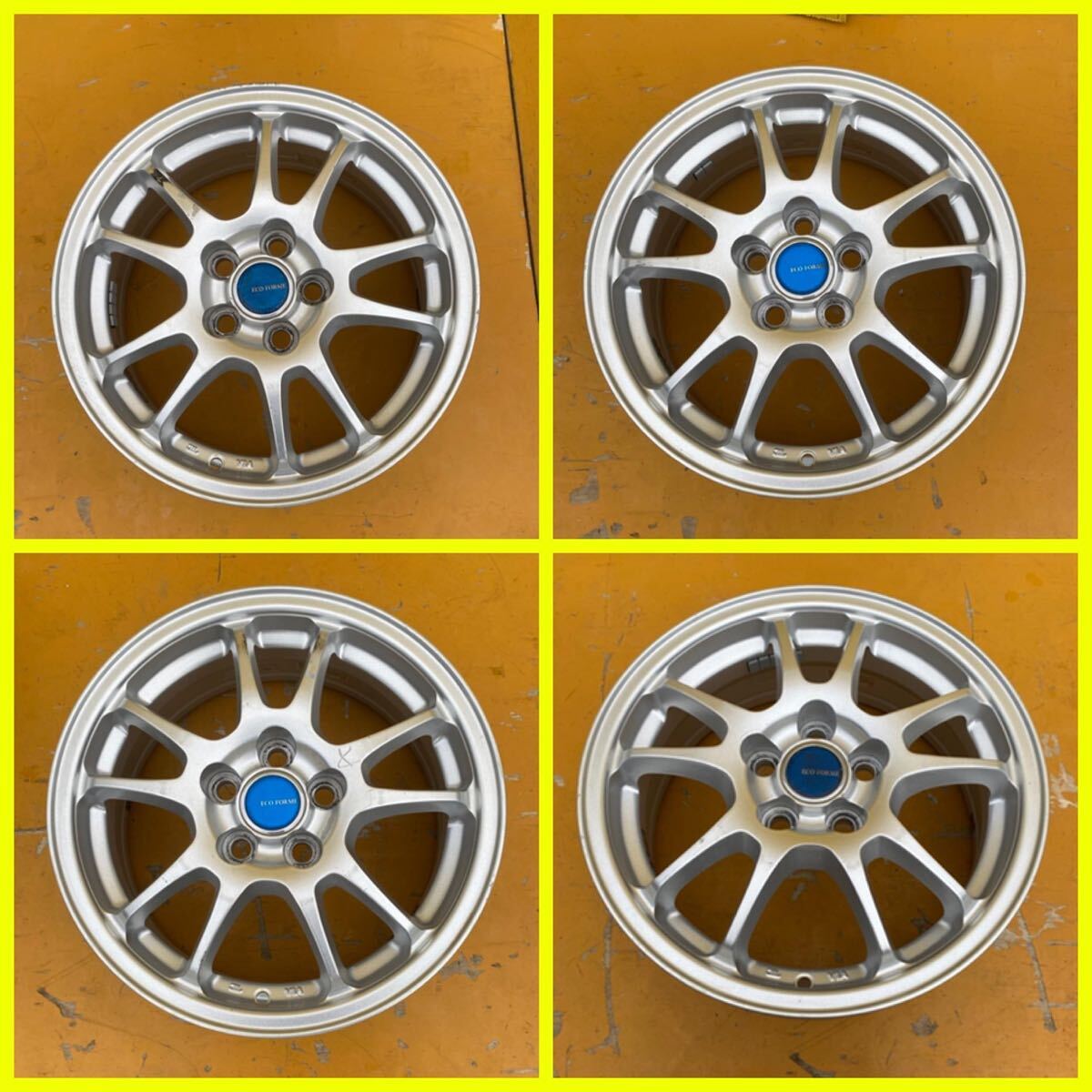 ZT-5428 ★ アルミホイール ★ 16×6J★ 16インチ★ ECO FORME★ インセット39★ 中古品4本★多少傷あり★5穴★GRS180 クラウン