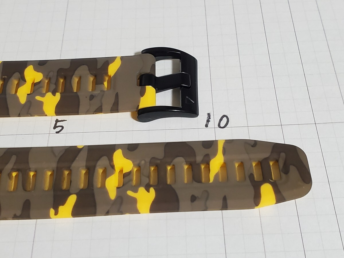 QF22 黄迷彩 カモフラージュ E GARMIN ガーミン シリコン バンド ベルト Fenix 6 7 8 S62 S70 945 955 965 970 epix Quick Fit 22mm_画像3