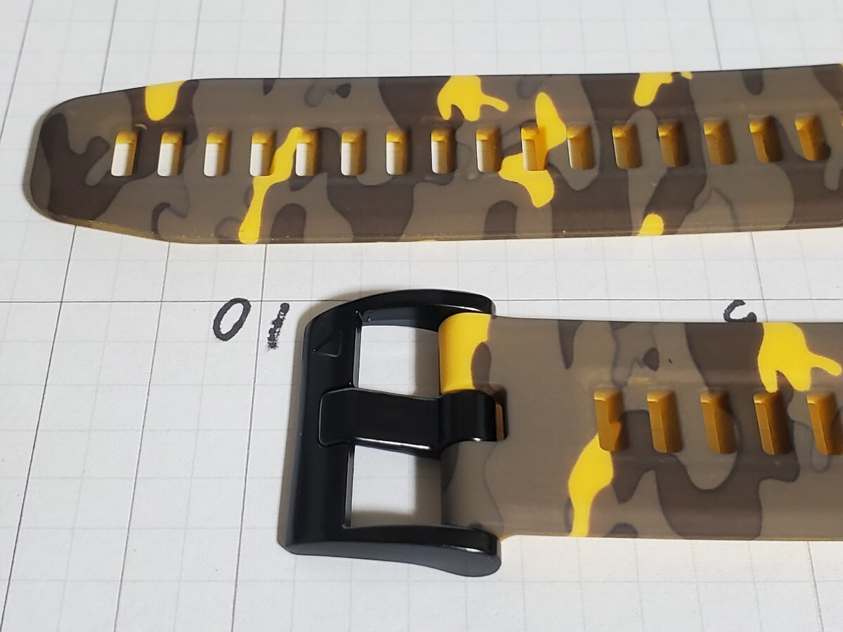 QF22 黄迷彩 カモフラージュ E GARMIN ガーミン シリコン バンド ベルト Fenix 6 7 8 S62 S70 945 955 965 970 epix Quick Fit 22mm_画像4