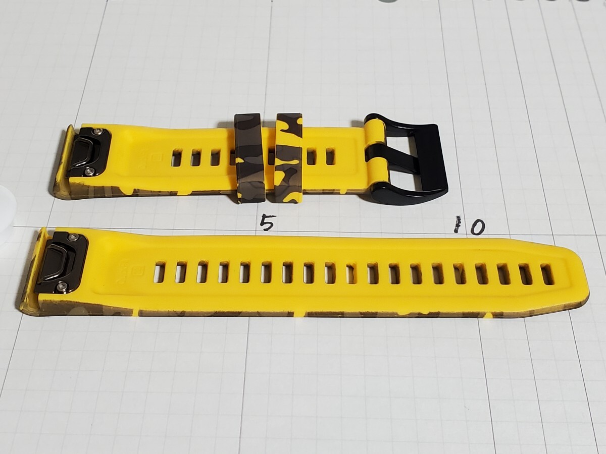 QF22 黄迷彩 カモフラージュ E GARMIN ガーミン シリコン バンド ベルト Fenix 6 7 8 S62 S70 945 955 965 970 epix Quick Fit 22mm_画像7
