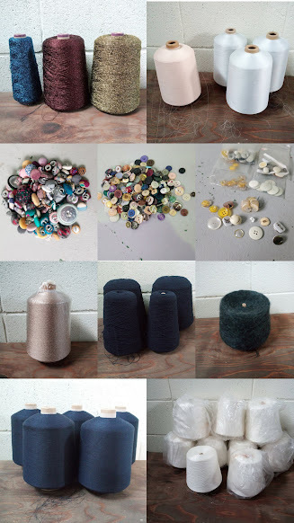 ▽ 《引き取り大歓迎》 糸 ボタン 大量まとめ ② / 約21㎏ コーン糸 手芸 昭和レトロ レトロボタン ハンドメイド素材 織物 工業系