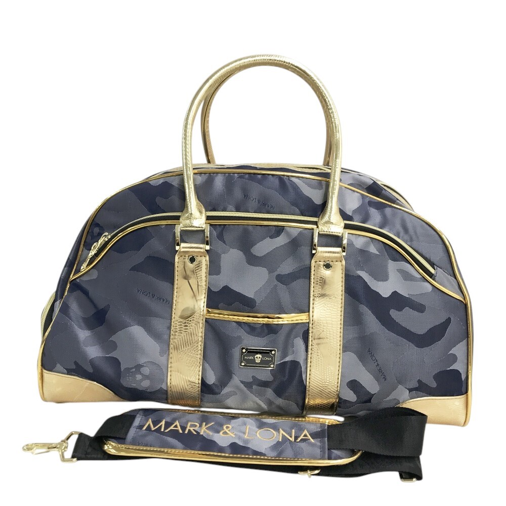 【美品】 MARK&RONA ゴルフバッグ ボストン 2way カモフラ グレー reonard_1-240001104136