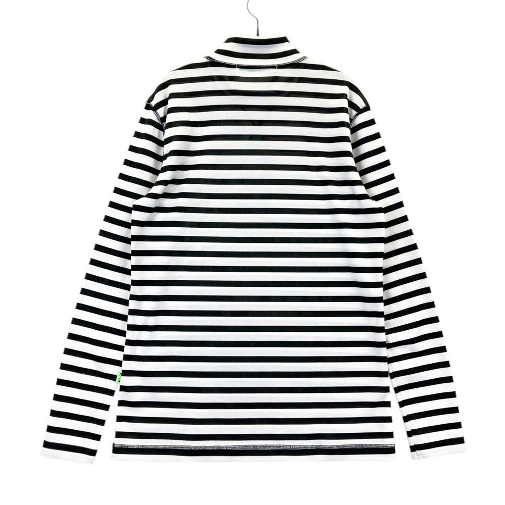 VIVA HEART ビバハート ハイネック 長袖Tシャツ ボーダー柄 ホワイト系 48 [240101493673] ゴルフウェア メンズ_画像2