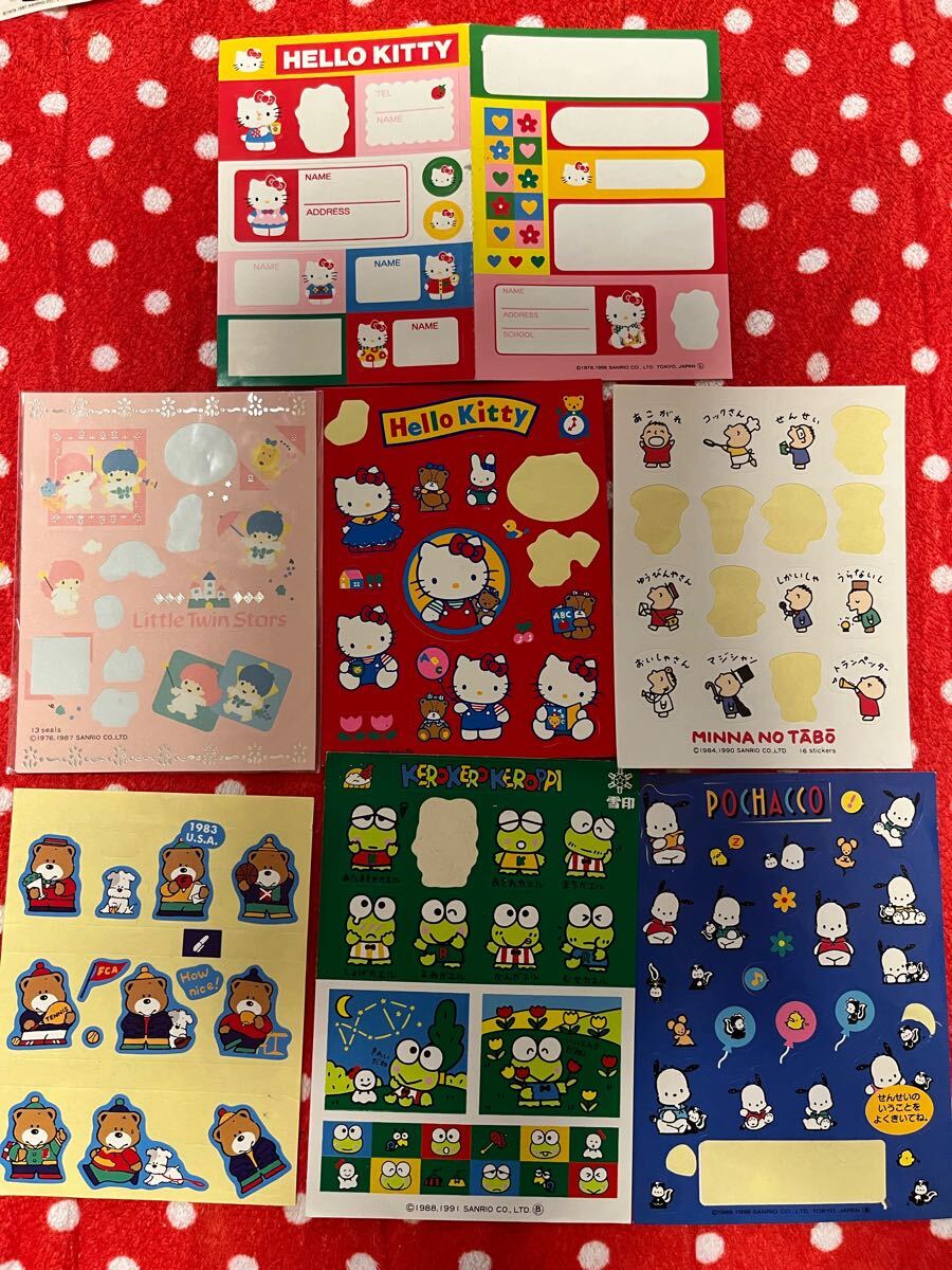 レトロサンリオ　使いかけシールまとめ売り　 ハローキテ?！ˉ蕙ぅ幞怼·堡恧盲? bimg=